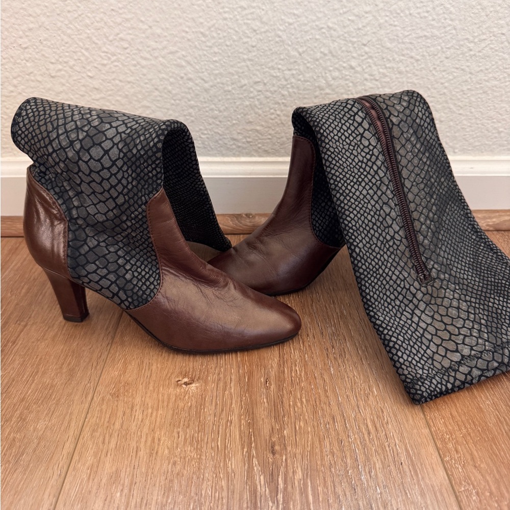 Prevata Real Leather Knee High Boots